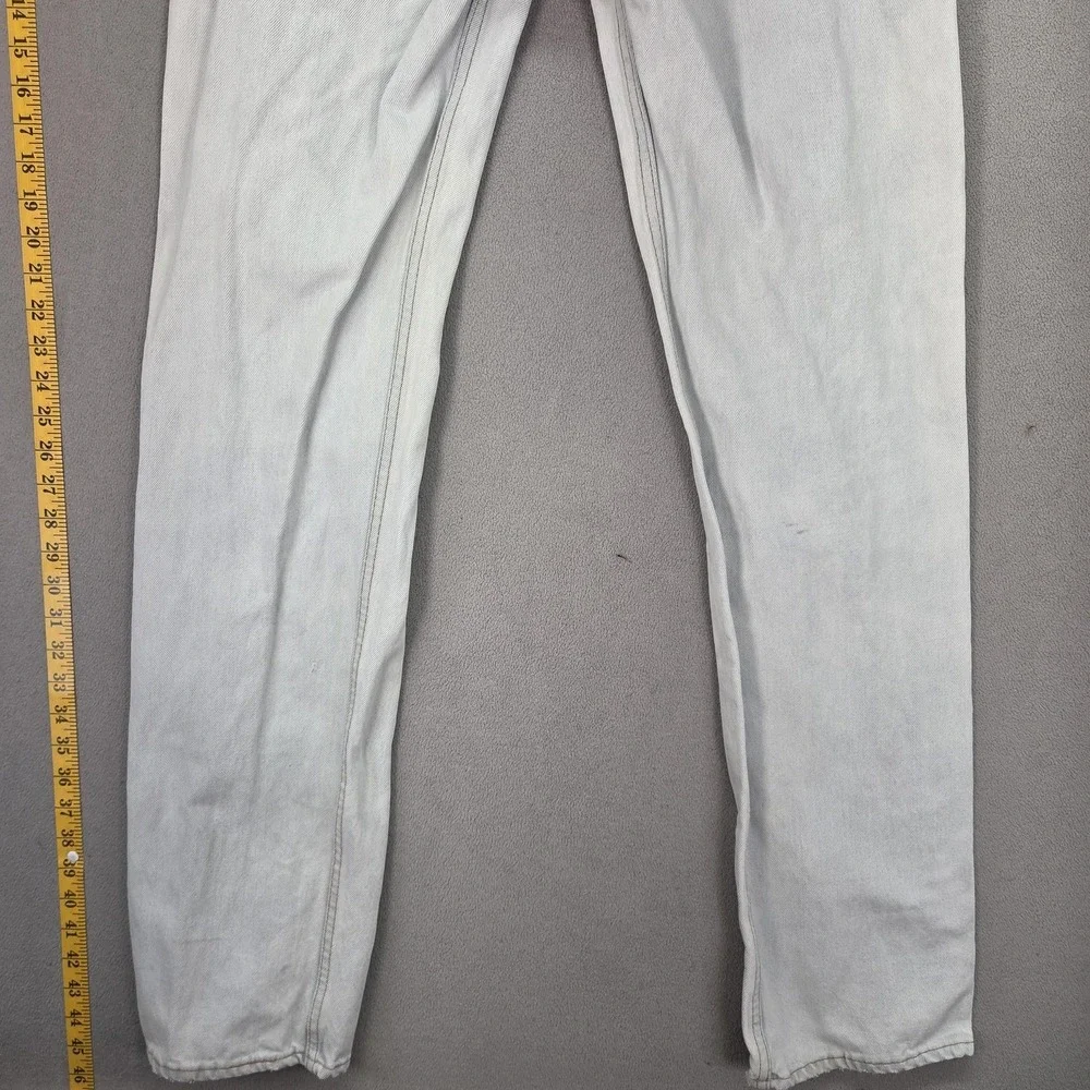 Vintage Levis 501 Jeans Mens Light Blue Straight Made USA Stains Fits 32x34 Flaw